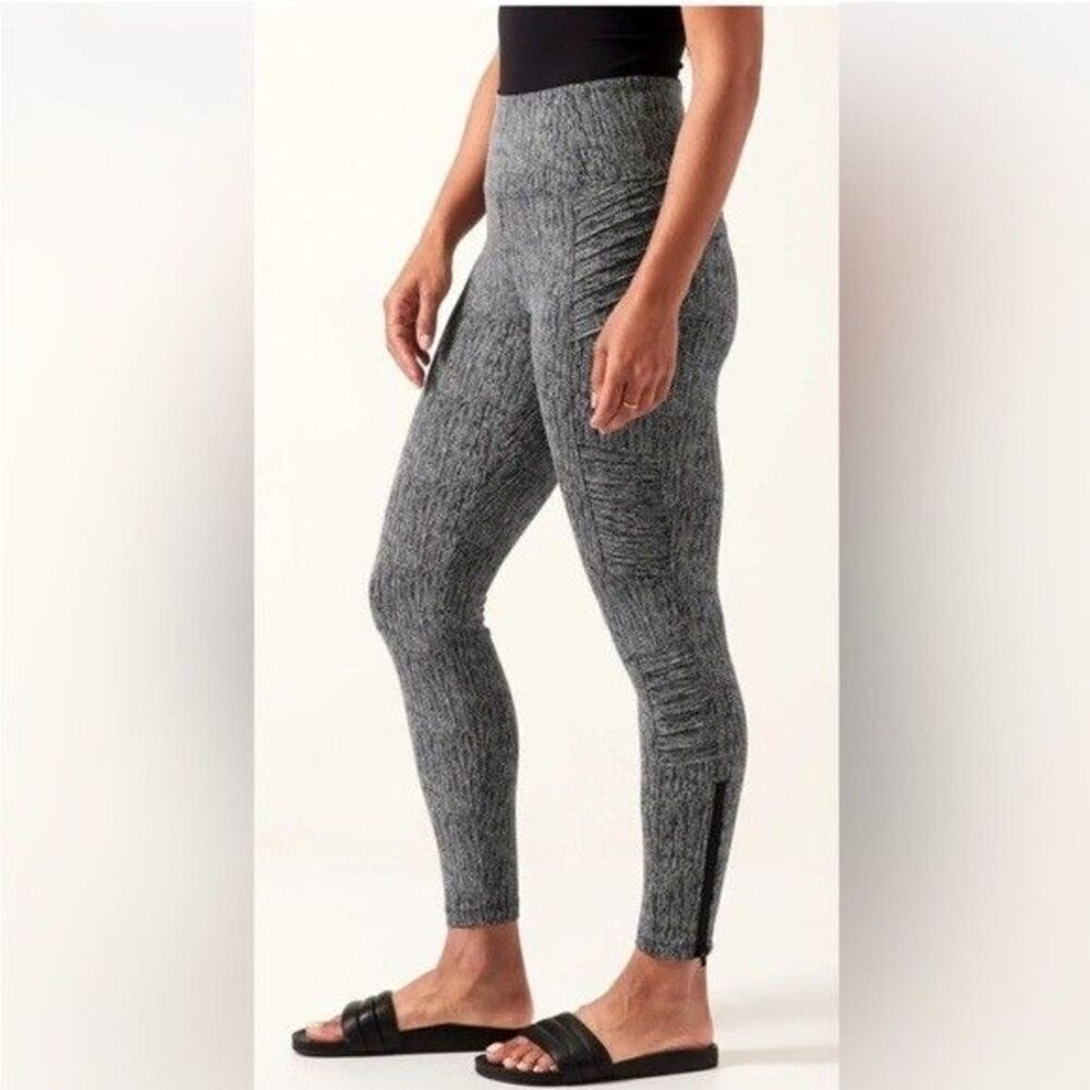 Athleta Gray Marled High-Waist Leggings